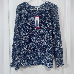 FINAL PRICE Jessica Simpson Navy Floral Blouse